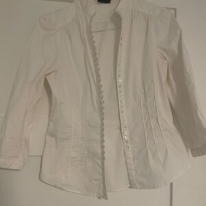 BCBGMaxAzria Elegant Cream Button-Down Shirt